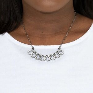 Elegant Silver Necklace with White Accents